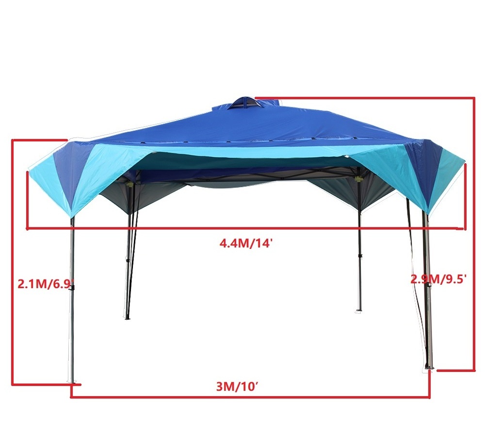 Hot Selling Outdoor 10x10 Anti-UV Waterproof Canopy Folding Metal Gazebo