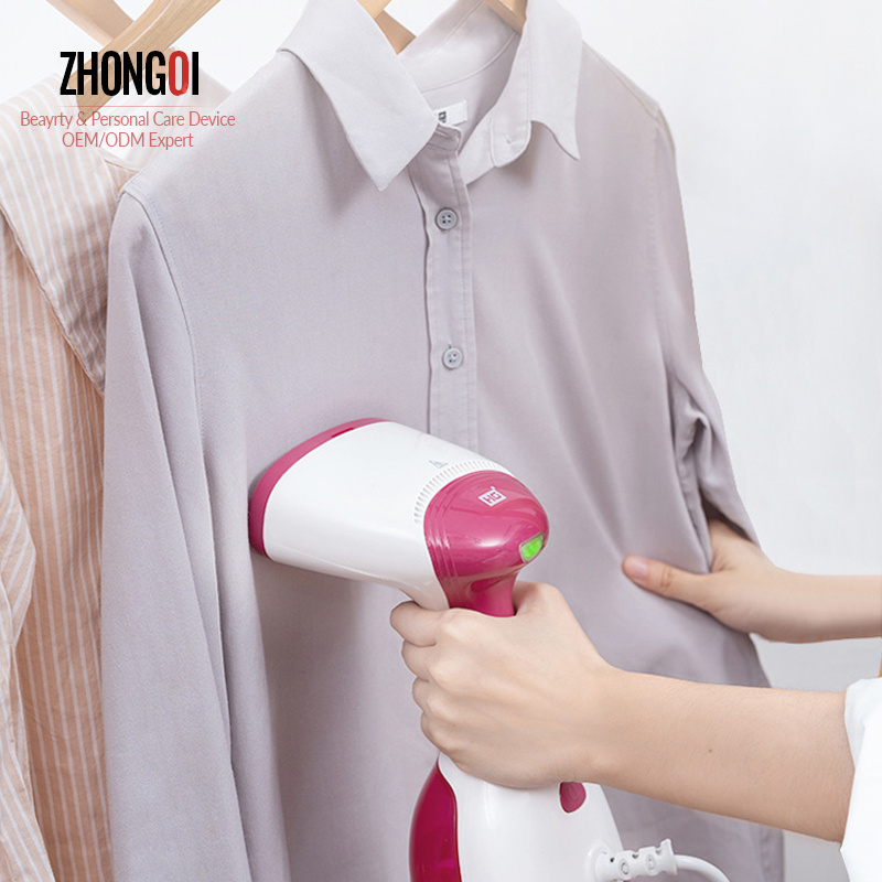 Wholesales Professional Vertical Travel Contain Flat Brush Water Cup Mini Handheld Garment Steamer For Fabric/