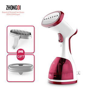 Wholesales Professional Vertical Travel Contain Flat Brush Water Cup Mini Handheld Garment Steamer For Fabric/