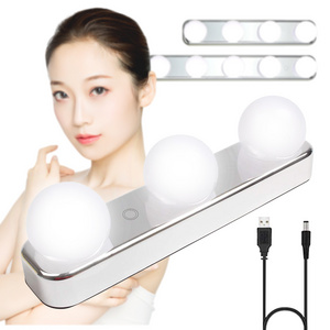 Hollywood-style vanity mirror lights stick on touch control design 5 LED light bulbs Lens headlight