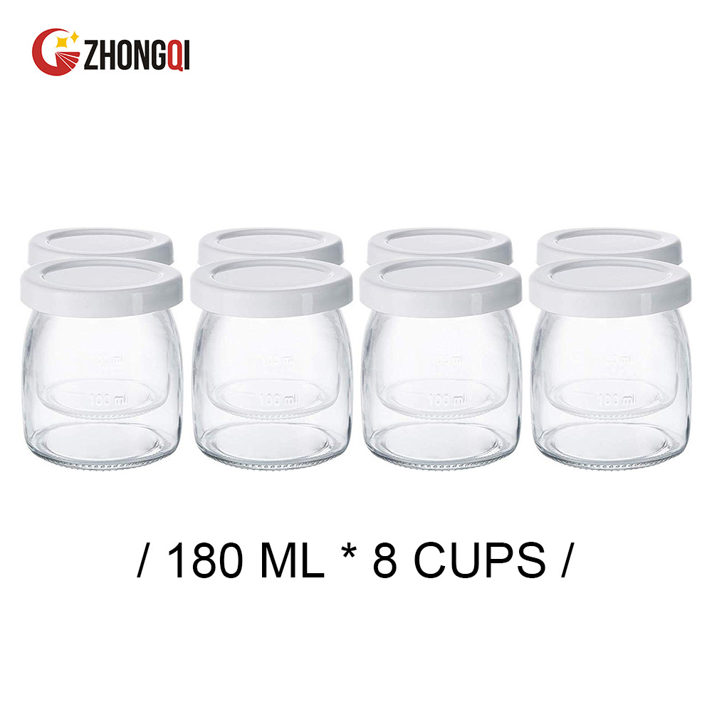 1.44L Glass 8 Jars of Mini Electric Yogurt Maker with Greek Yogurt Strainer and Temperature Control