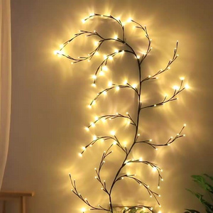 Vines with Lights Christmas Garland Light Flexible DIY Willow Vine Branch Light for Room Wall Wedding Party Decor