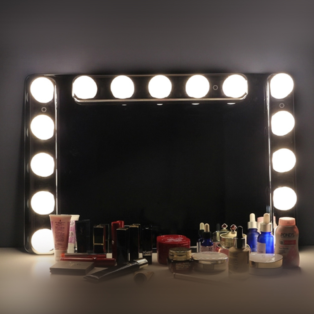 Hollywood-style vanity mirror lights stick on touch control design 5 LED light bulbs Lens headlight