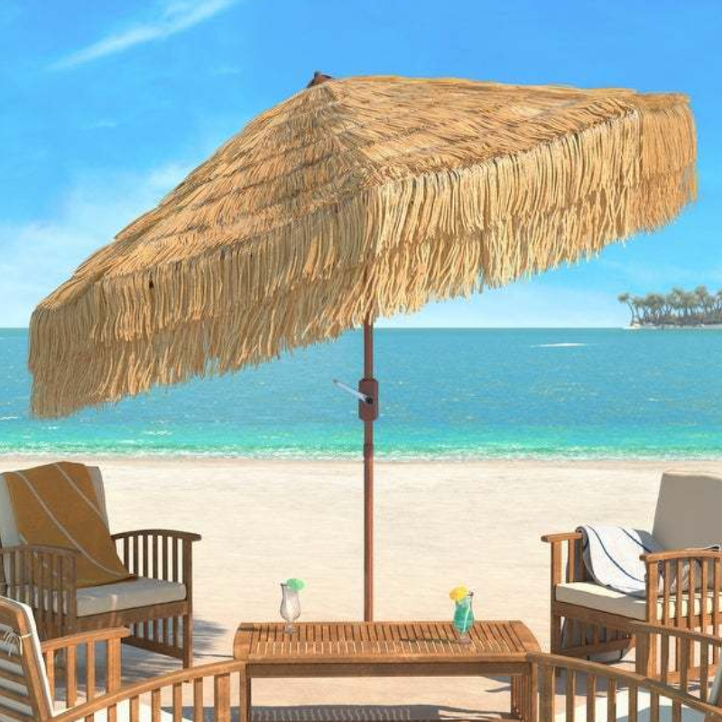 Wholesale Outdoor 270CM Round Patio Sunshade Gardens Beach Tiki  Straw Umbrella hot sell