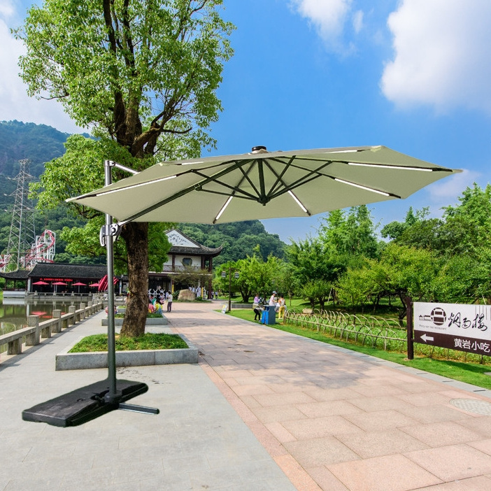 Hot sell Garden Restaurant Hotel High Quality Luxury Rectangular Cantilever Patio Commercial Parasol Umbrella Outdoor