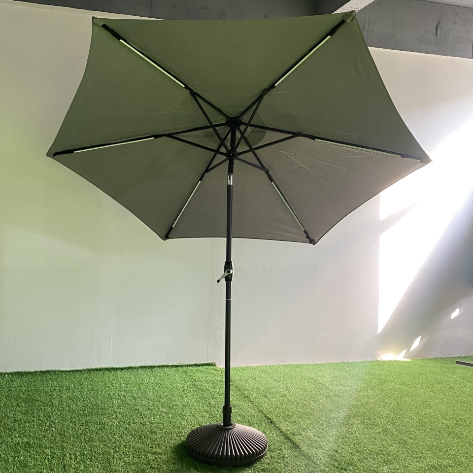 Hot sell Outdoor Parasol Garden Beach  Round Aluminum Center Pole Umbrella Patio Parasol umbrella for Cafe Hotel restaurant