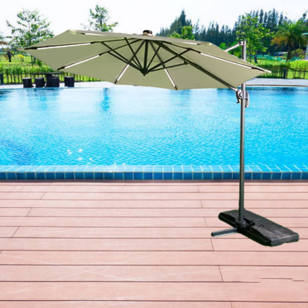 Outdoor Garden umbrella polyester cloth outdoor commercial Roma umbrella Luxury Giant Cantilever Parasol Umbrella Waterproof