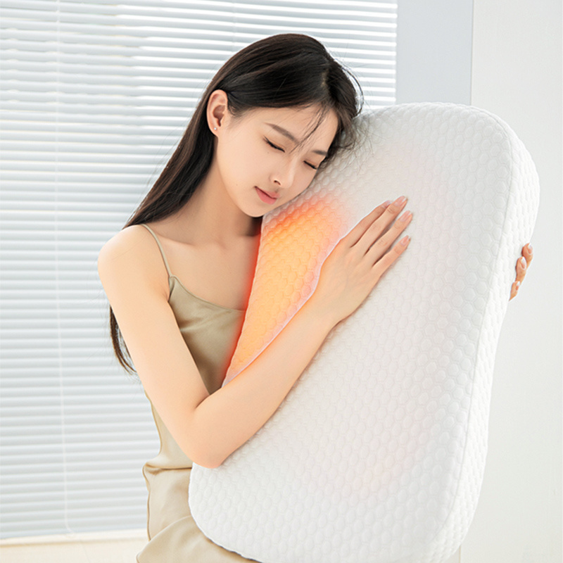 LICHANG Travel Cervical Spine Air Bag Lift Massage Pillow 2023 u Shaped Home Neck Shoulder Massage Sleep Pillow With Heat