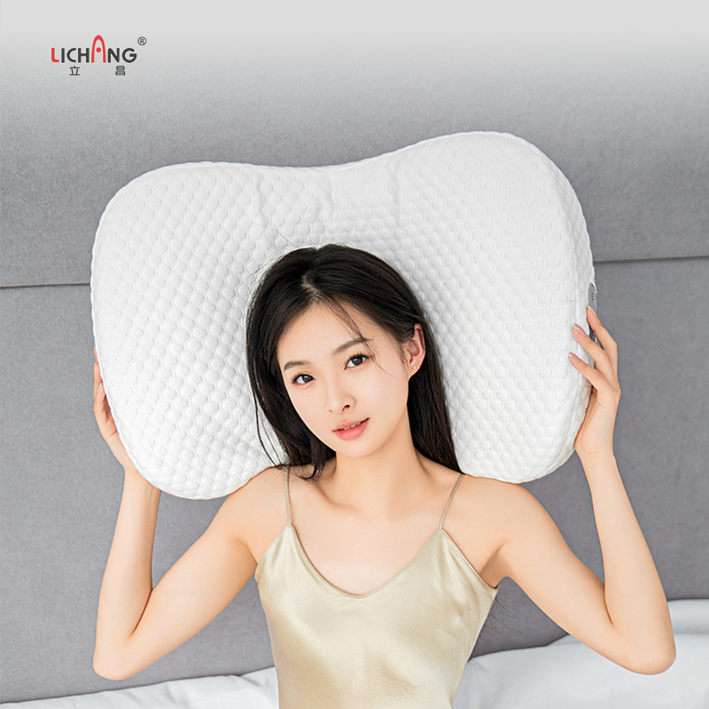 LICHANG Travel Cervical Spine Air Bag Lift Massage Pillow 2023 u Shaped Home Neck Shoulder Massage Sleep Pillow With Heat