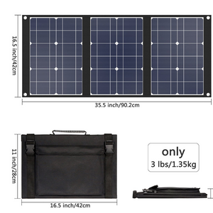 100W/150W/200W 18V Monocrystalline Foldable Portable Solar Panel for AC power station UPS