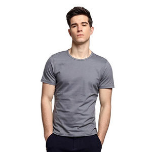 Customized High Quality Organic Bamboo Men T Shirt Soft 95%bamboo 5%Spandex Jersey T shirt