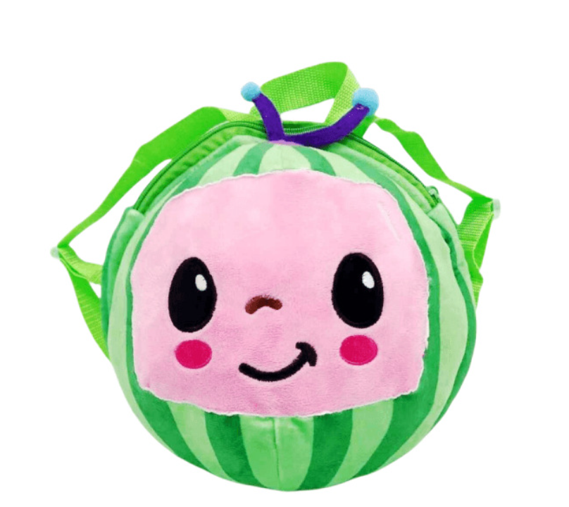 Watermelon series cute plush backpack stuffed animal backpack custom cute plush toy backpack hot selling plush children's backpa