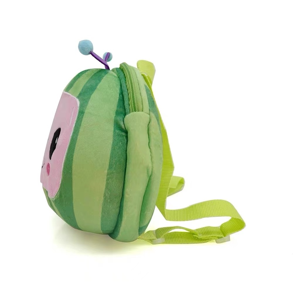 Watermelon series cute plush backpack stuffed animal backpack custom cute plush toy backpack hot selling plush children's backpa