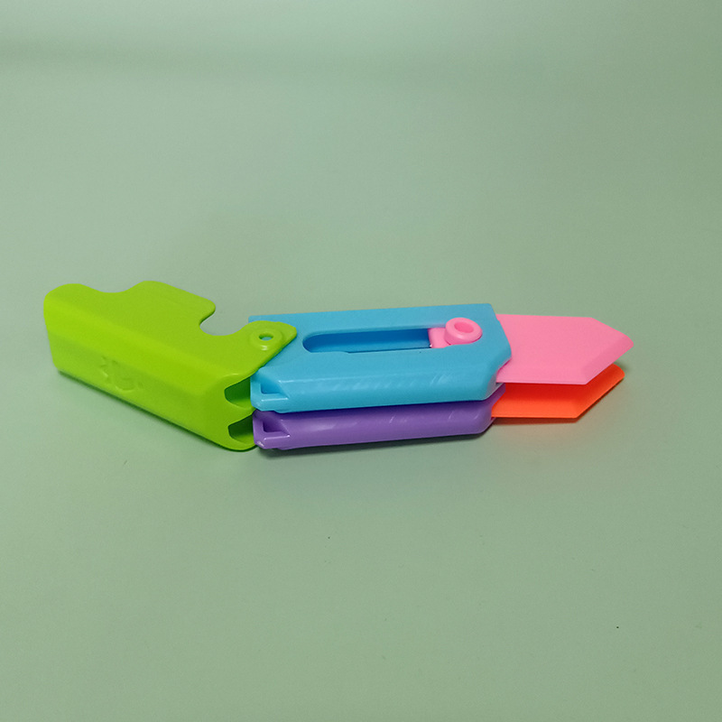 New radish knife double knife creative decompression toy 3D gravity folding glow-in-the-dark double knife children's toy