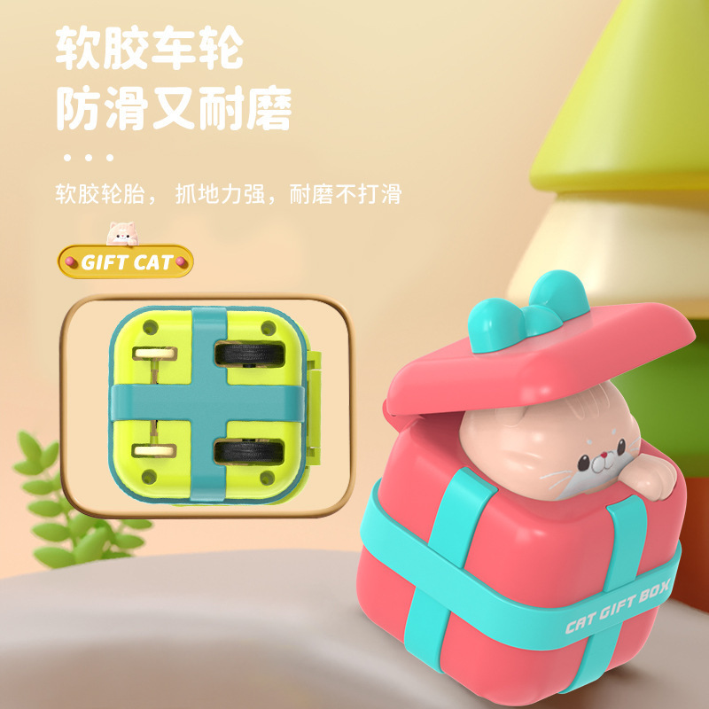 2023 New Arrivals Cute Inertial Press And Go Sliding Gift Cat Car Toys Press And Go Sliding Gift Cat Car Toys Cute gift cat