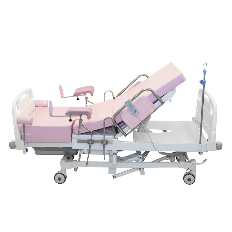 MN-DB002 Epoxy Coated Stainless Steel Frame Women Obstetric Delivery Doctor Examination Table Chair Bed Delivery Bed