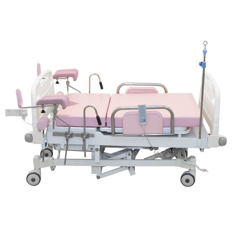 MN-DB002 Epoxy Coated Stainless Steel Frame Women Obstetric Delivery Doctor Examination Table Chair Bed Delivery Bed