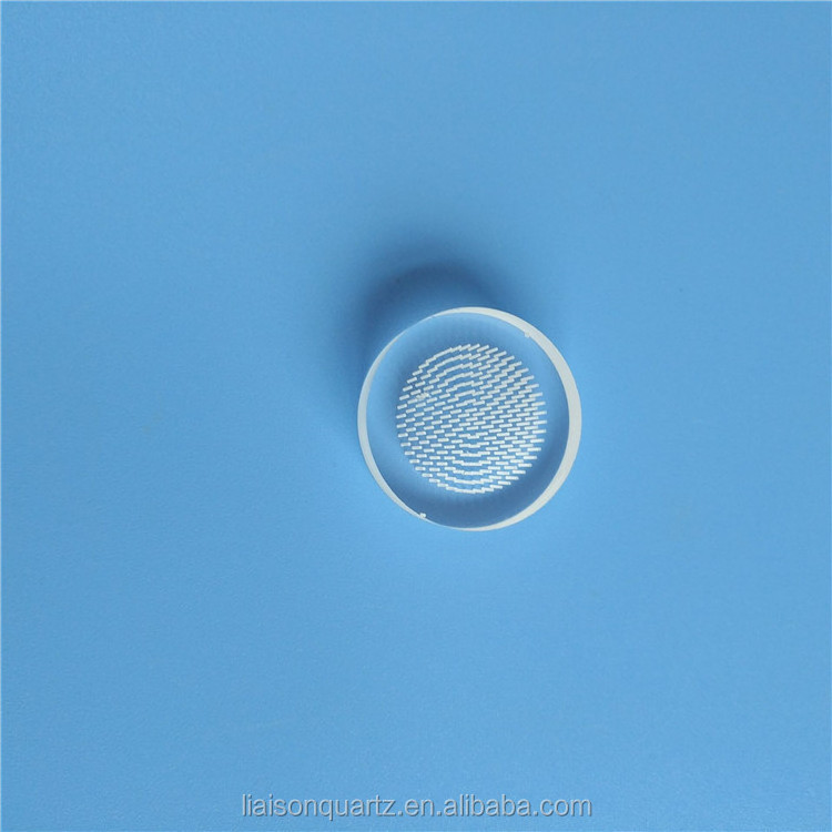 High Quality  Custom transparent quartz plate  quartz disc with 0.1mm holes