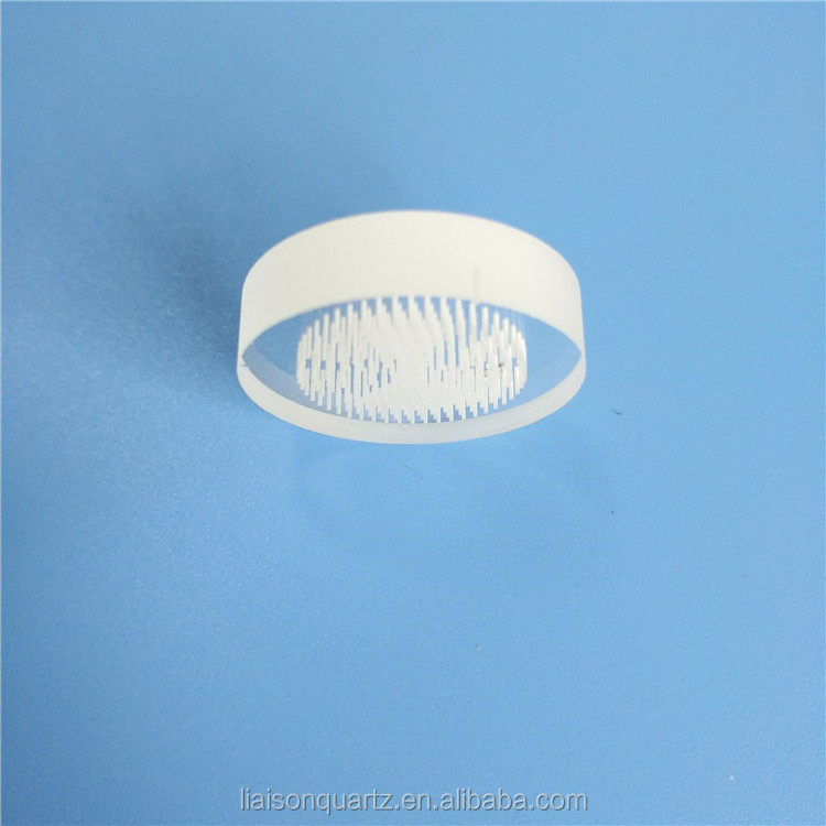 High Quality  Custom transparent quartz plate  quartz disc with 0.1mm holes