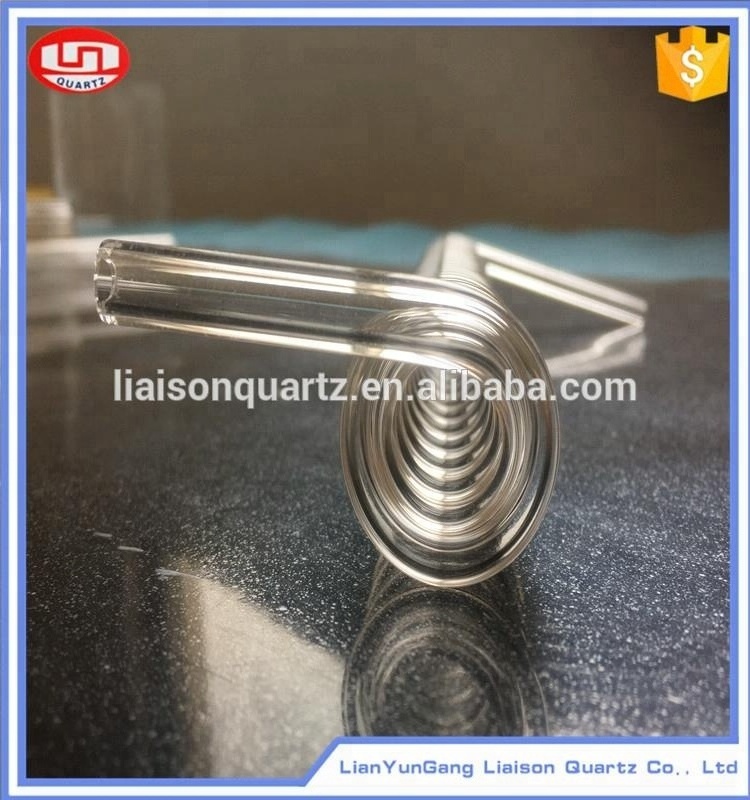 Custom best quality spiral quartz tube coiled glass pipe