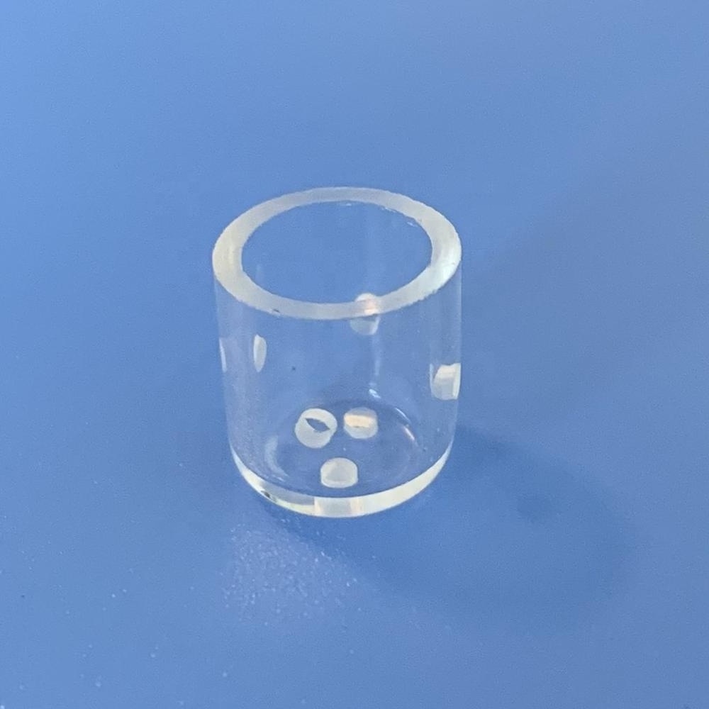 wholesale retail high temperature quartz resistant quartz glass tube   Quartz insert with hole