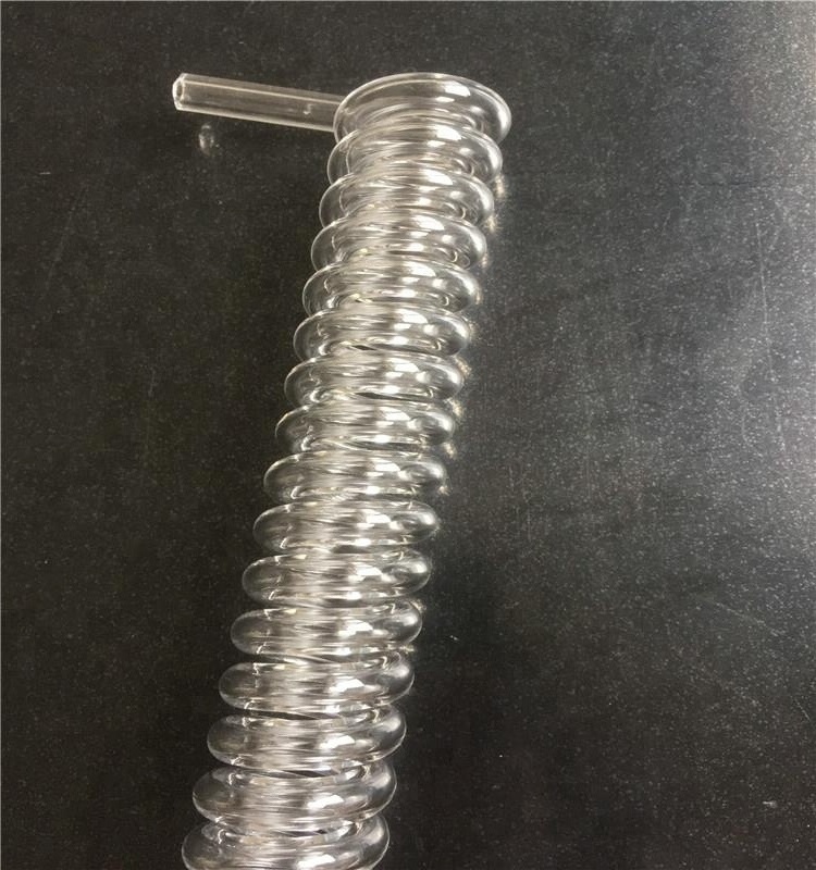 Custom best quality spiral quartz tube coiled glass pipe