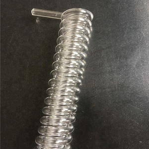 Custom best quality spiral quartz tube coiled glass pipe