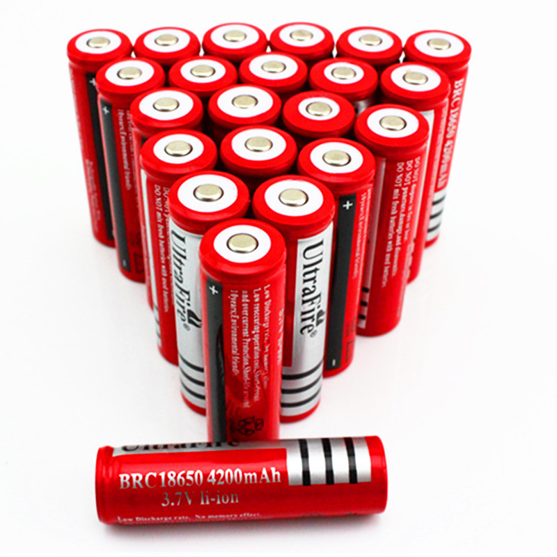 High Quality Original 3.7v lithium ion batteries 18650  3.7v 4200Mah Large capacity For  rechargeable Flashlight Battery