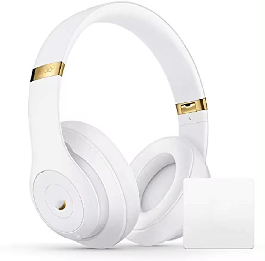 Studio3 Wireless Noise Cancelling Over Ear Headphones - White With Sports Wireless Music Earphones