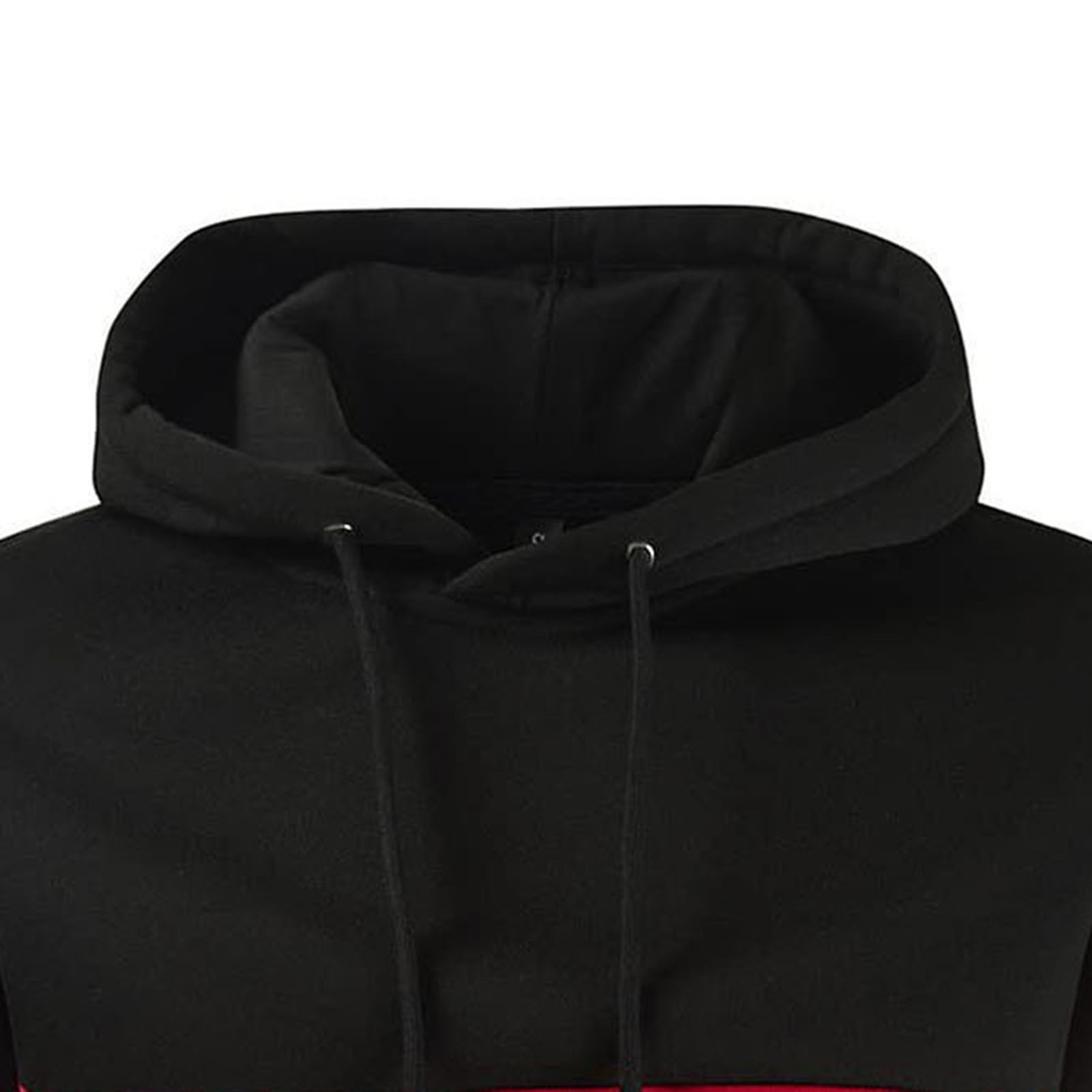 Wholesale Men Pullover Hoody Jacket For Outdoor Lining Fleece Leisure Contrast Color Jacket With Kangaroo Pocket and Drawstring