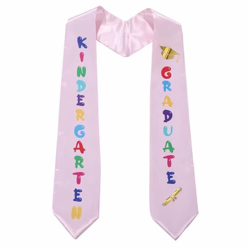 240 colors Kids Preschool Graduation Plain Stoles Sash With Print