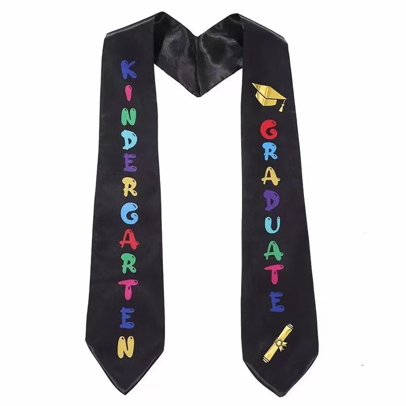 240 colors Kids Preschool Graduation Plain Stoles Sash With Print