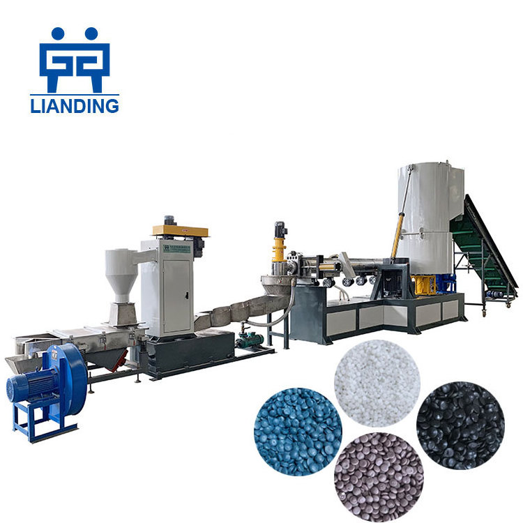 customized pp pe pelletizing line plastic recycling granulating machine waste plastic granules making machine