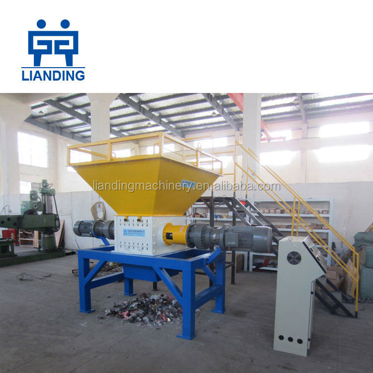 high quality double shaft plastic shredder,waste rubber/paper/tire/metal recycling machine