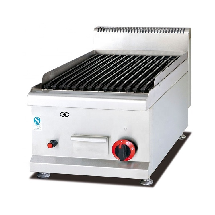 Stainless Steel Counter Top Electric Lava Rock Grill for Kitchen Equipment