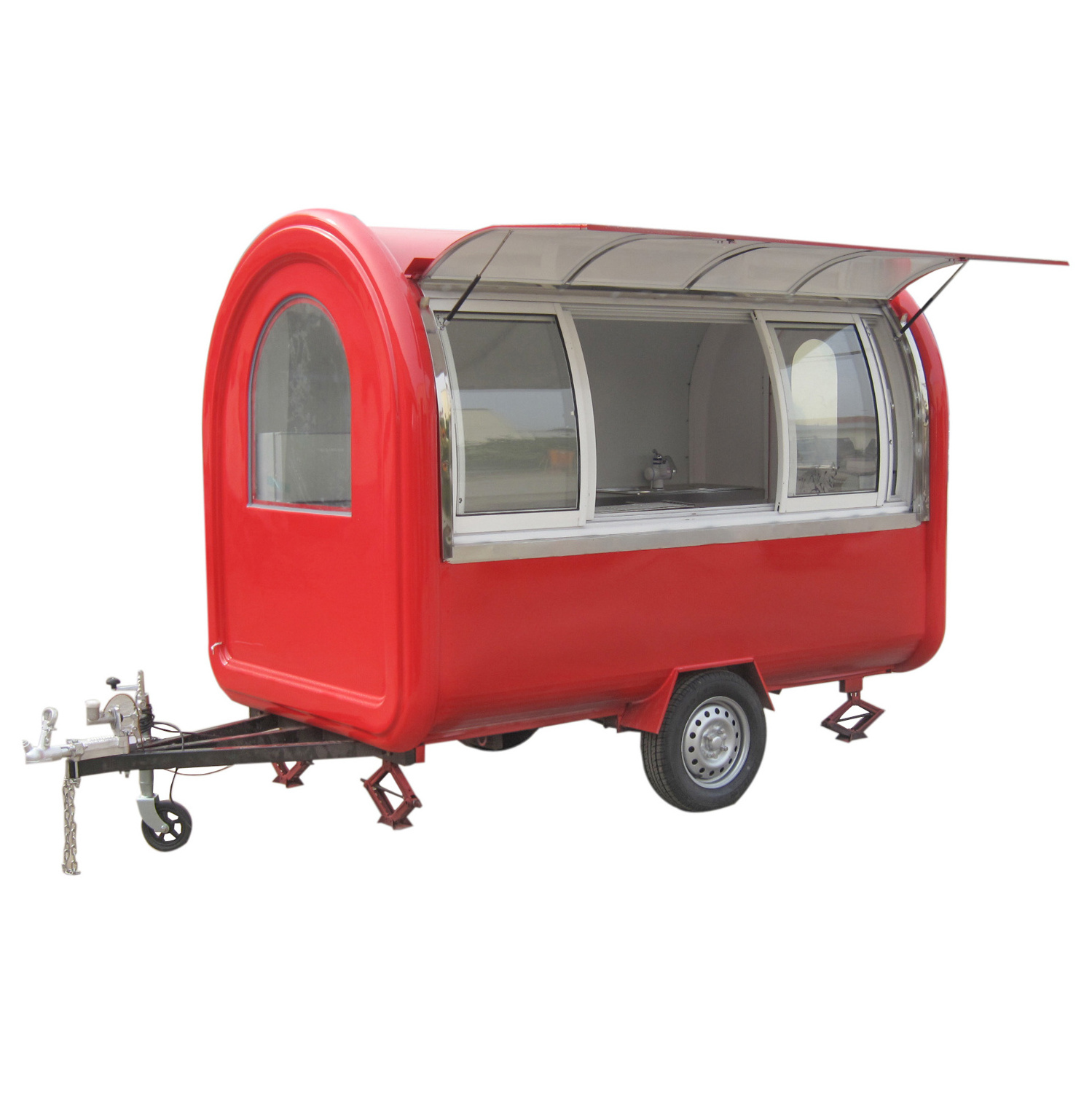 Outdoor Fast Food Kiosk Commercial Merchandise Cart Outdoor Bread Carts Mobile Coffee Trailer for Sale