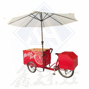 Electric food bike cart crepes hot dog cart bike food shop ramen bike food cart