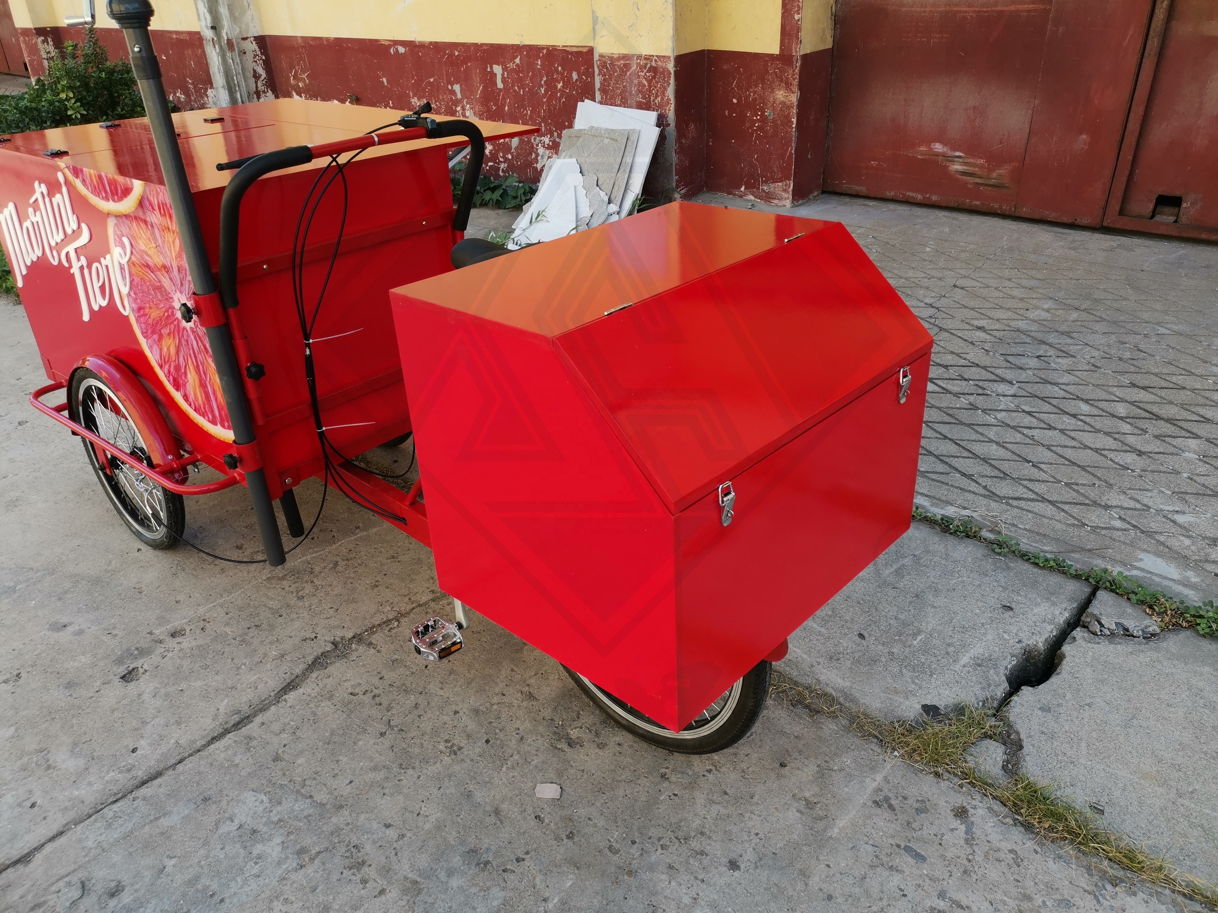 Electric food bike cart crepes hot dog cart bike food shop ramen bike food cart