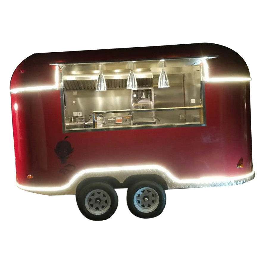 Remorque Snack Restaurant Caravan Mobile Food Truck Concession Trailer For Sale