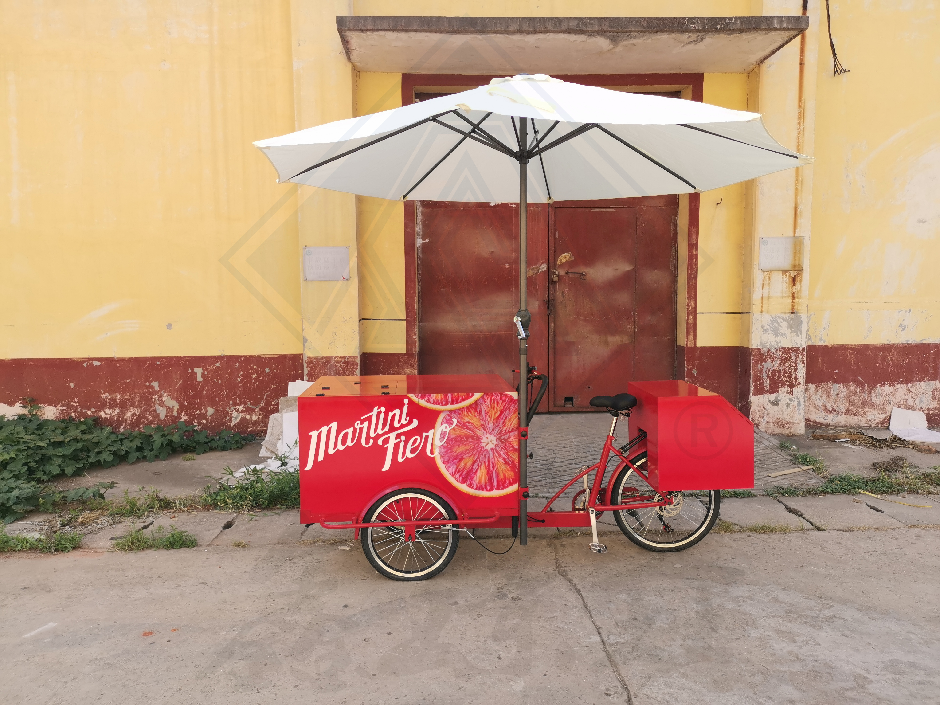 Vending cart ice cream bike with battery food shop food e bike vending cart