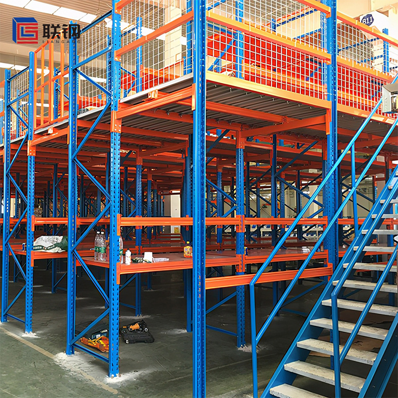 Customize Warehouse Heavy Duty Steel Mezzanine Floor Rack Metal Mezzanine Platform Racking