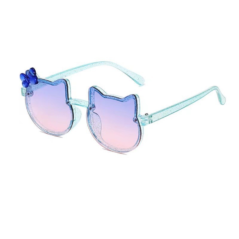 WholesaleNew children's sunglasses girls cute cat ears sunglasses princess baby sun visors UV400 protection