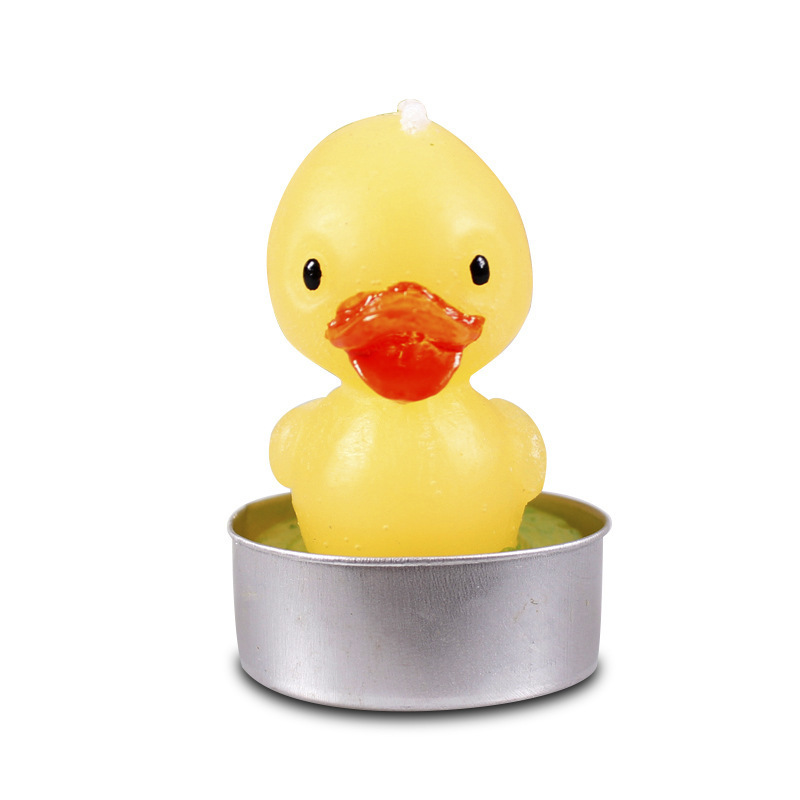 Wholesale Creative Cartoon Birthday Candles Custom Baby Shower Little Yellow Duck Candle