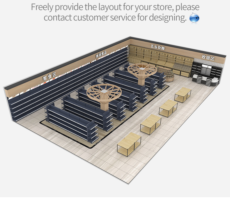 LD Grocery Store Display Racks /Shelves For General Store Supermarket Shelf gondola shelving