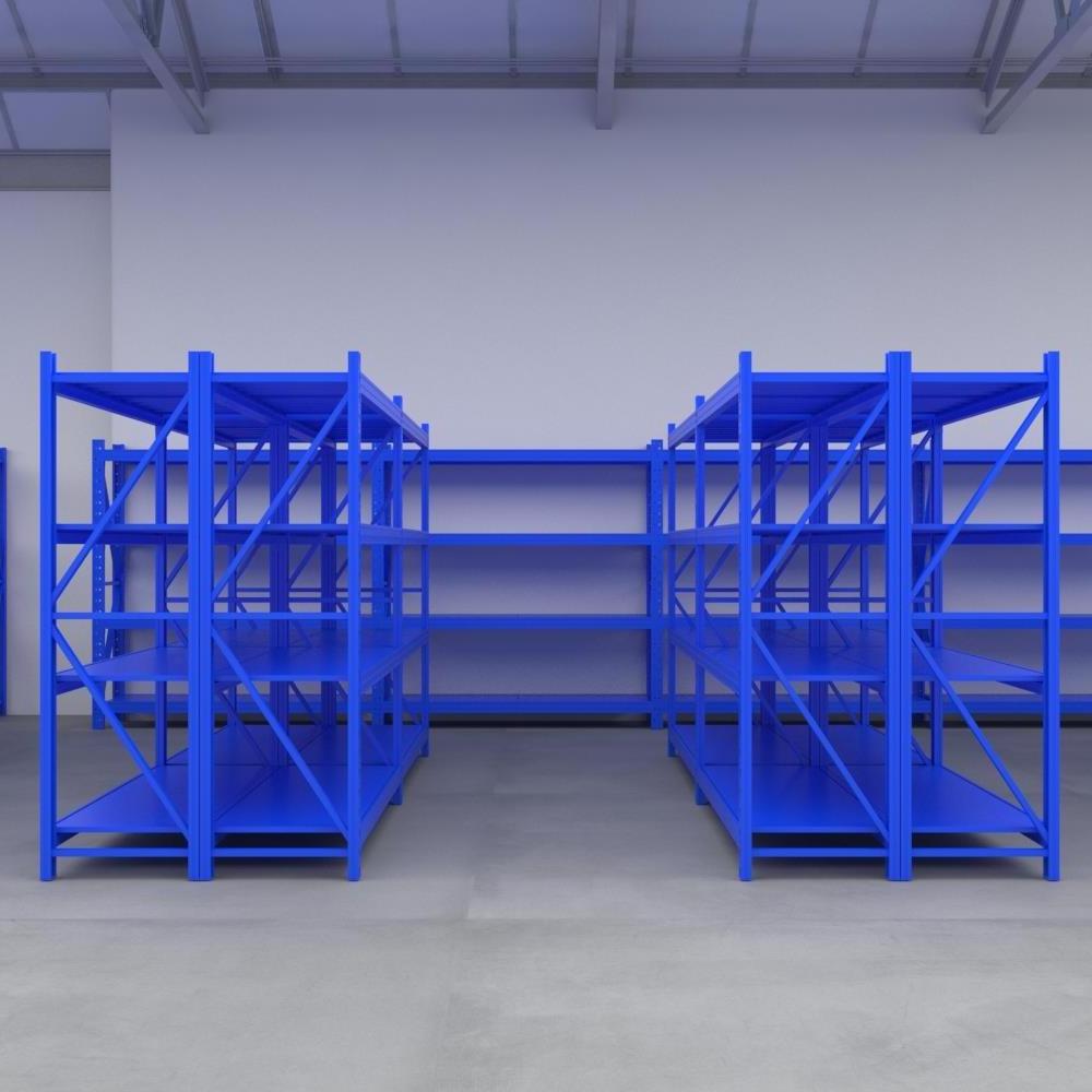 Custom Shelving 200 Kg layer Garage Racking 4 Tier Storage Stacking Shelf Metal Warehouse Rack