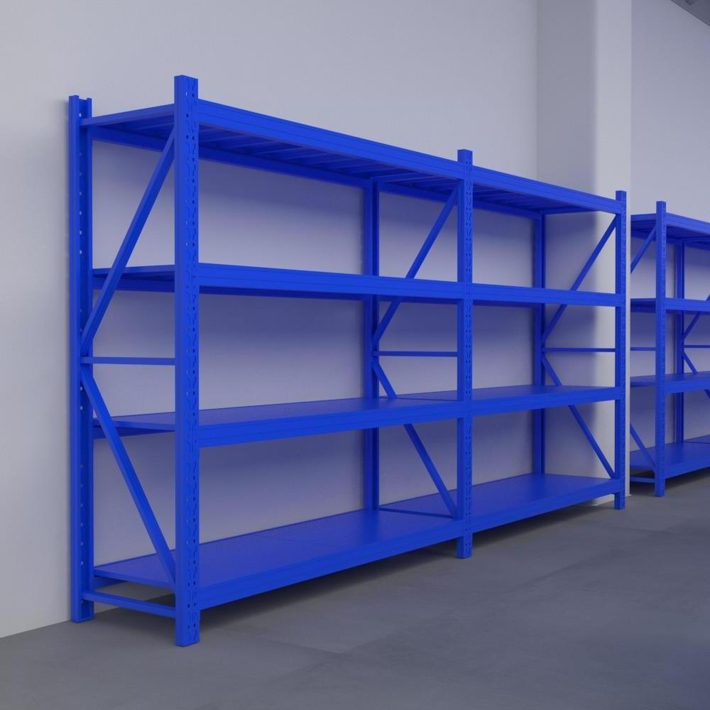 Custom Shelving 200 Kg layer Garage Racking 4 Tier Storage Stacking Shelf Metal Warehouse Rack