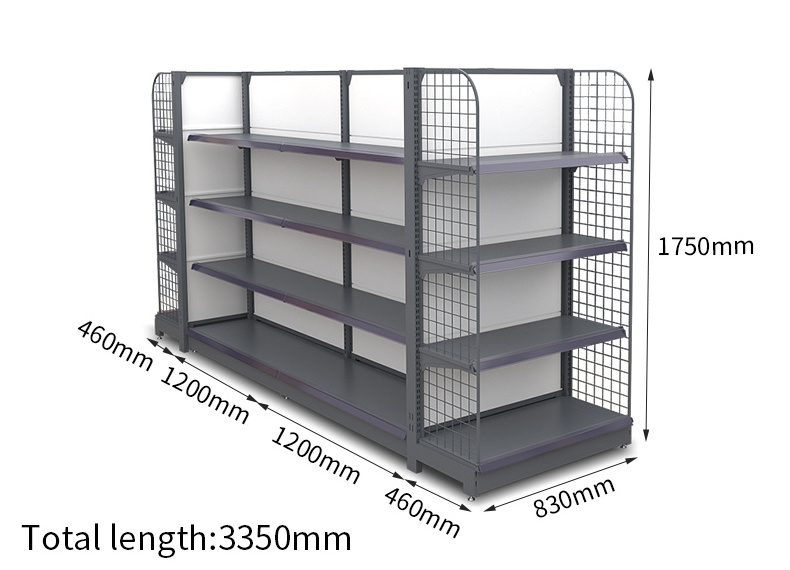 Heavy Duty Shop Display Furniture Hardware Product Display Racks Grocery Store Shelf Supplier