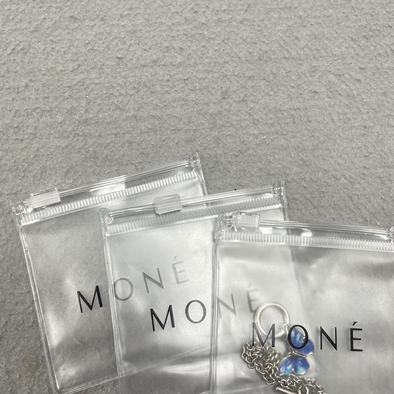 Small Jewelry  Earring Packaging Zip Lock Bags PVC Plastic Bag Clear With Transparent Zipper