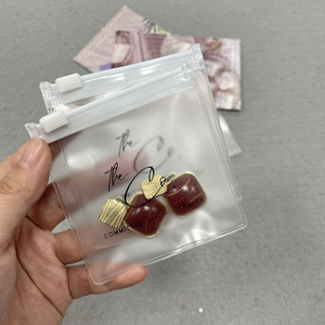 Fashionable Earring Jewelry PVC Clear Packing Plastic Zip lock For Garment Packaging Pouch Necklace Zipper Bag With Custom Print