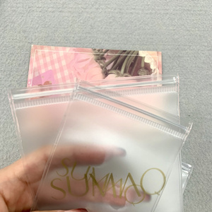 Wholesale clear zipper mini small custom logo  transparent zip travel pvc clear cosmetic bag with zipper